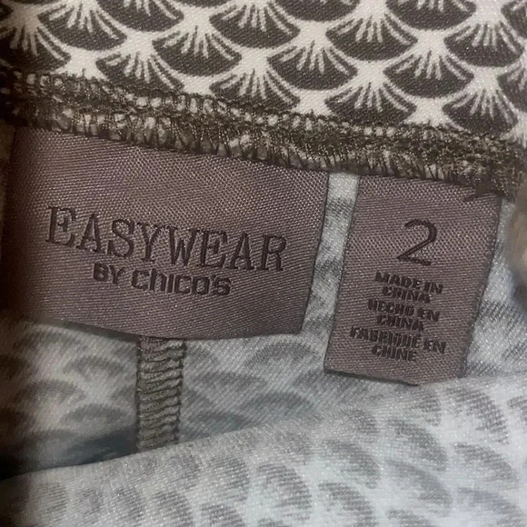 Easywear by Chico's Pull On Ankle Pants Elastic Waist Chico's 2 L - Picture 5 of 6
